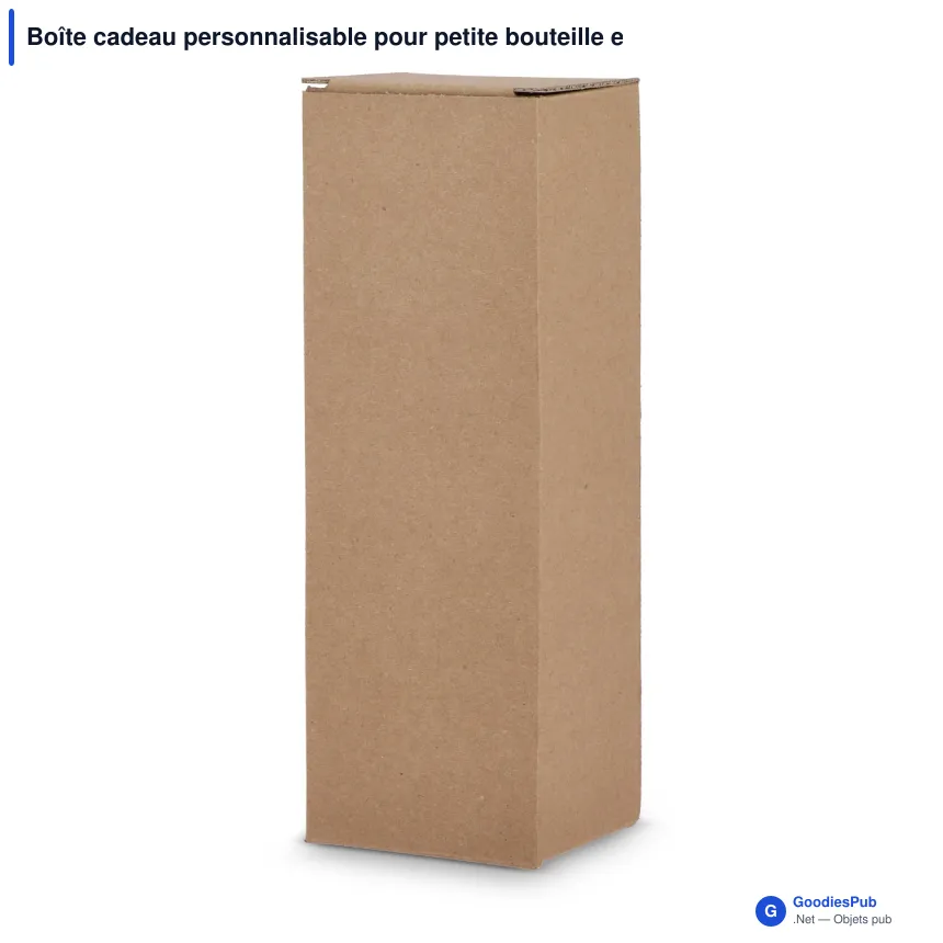 Boîte cadeau personnalisable pour petite bouteille en carton avec logo - Small - Image 3