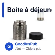 Boîte à déjeuner isotherme personnalisable en acier inoxydable avec logo - Thermo - Miniature 1