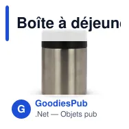 Boîte à déjeuner isotherme personnalisable en acier inoxydable avec logo - Thermo - Miniature 2
