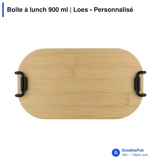 Boîte à lunch personnalisable 900 ml avec logo - Loes - Image 3