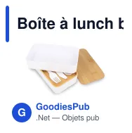 Boîte à lunch bento personnalisable en PP recyclé et bambou avec logo - Bento - Miniature 6