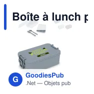 Boîte à lunch personnalisable double étage avec couverts et logo - Duo - Miniature 1