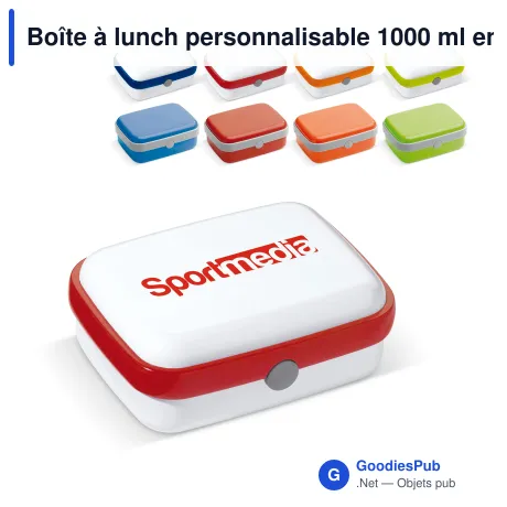 Boîte à lunch personnalisable 1000 ml en ABS avec logo - Fresh