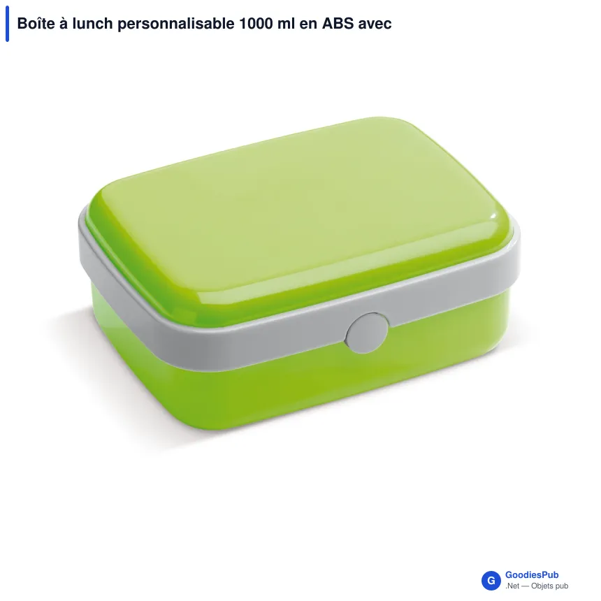 Boîte à lunch personnalisable 1000 ml en ABS avec logo - Fresh - Image 9