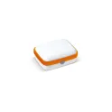 Variante Blanc / Orange - Boîte à lunch personnalisable 1000 ml en ABS avec logo - Fresh
