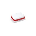 Variante Blanc / Rouge - Boîte à lunch personnalisable 1000 ml en ABS avec logo - Fresh