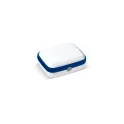 Variante Blanc / Bleu - Boîte à lunch personnalisable 1000 ml en ABS avec logo - Fresh