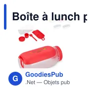 Boîte à lunch personnalisable avec pot à sauce et cuillère-fourchette et logo - All-in - Miniature 1