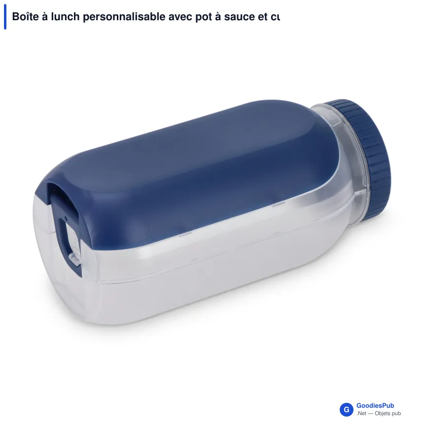 Boîte à lunch personnalisable avec pot à sauce et cuillère-fourchette et logo - All-in - Image 6