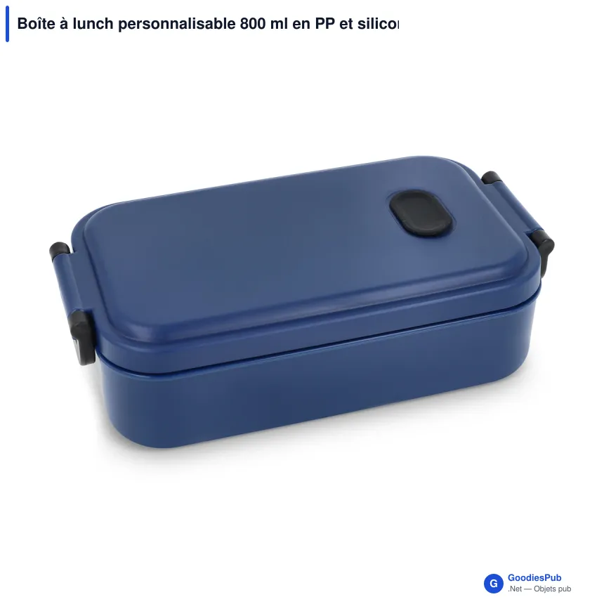 Boîte à lunch personnalisable 800 ml en PP et silicone avec logo - Zen - Image 5