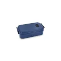 Variante Bleu foncé - Boîte à lunch personnalisable 800 ml en PP et silicone avec logo - Zen