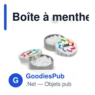 Boîte à menthes personnalisable en métal avec logo - Mini clic - Miniature 1
