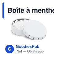 Boîte à menthes personnalisable en métal avec logo - Mini clic - Miniature 2