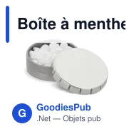 Boîte à menthes personnalisable en métal avec logo - Mini clic - Miniature 3