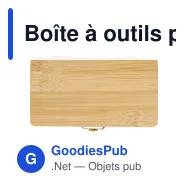 Boîte à outils personnalisable en bambou avec logo - Willow - Miniature 1