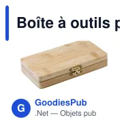 Boîte à outils personnalisable en bambou avec logo - Willow - Miniature 4