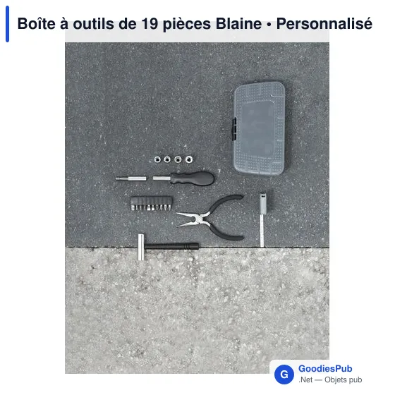 Boîte à outils personnalisable de 19 pièces avec logo - Blaine - Image 4