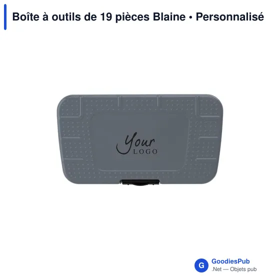 Boîte à outils personnalisable de 19 pièces avec logo - Blaine - Image 5