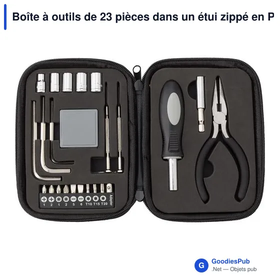 Boîte à outils personnalisable de 23 pièces avec logo - Lani - Image 2