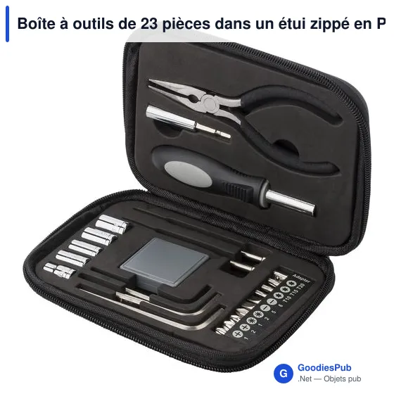 Boîte à outils personnalisable de 23 pièces avec logo - Lani - Image 3