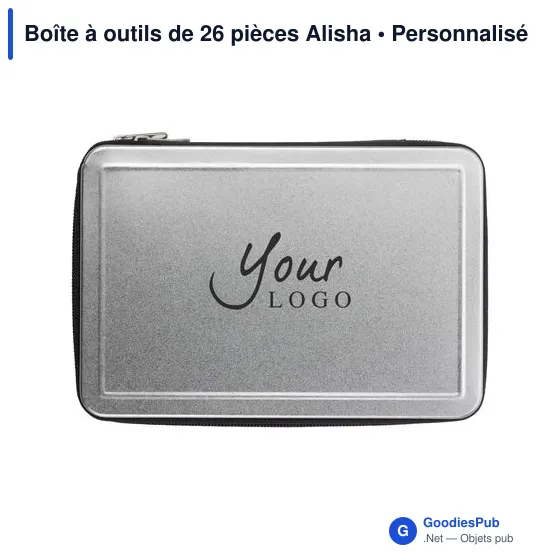 Boîte à outils personnalisable de 26 pièces avec logo - Alisha - Image 5