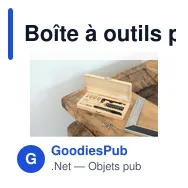 Boîte à outils personnalisable en bambou Elmar avec logo - Miniature 5