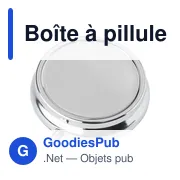 Boîte à pillule en métal Zara - Miniature 1