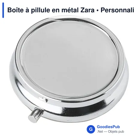 Boîte à pillule en métal Zara