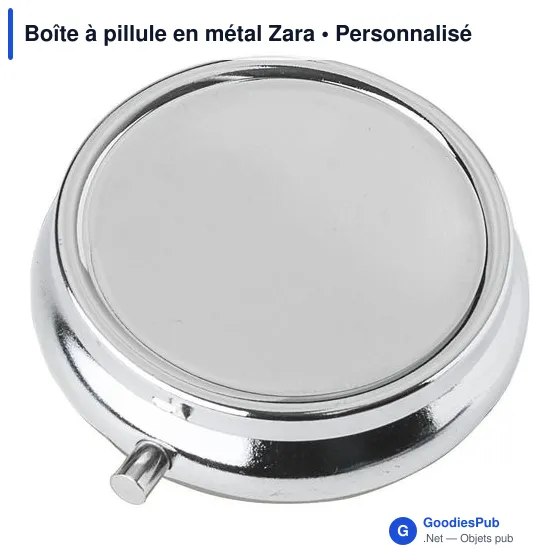 Boîte à pillule en métal Zara - Image 1