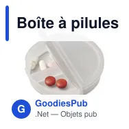 Boîte à pilules personnalisable avec logo - 3 compartiments - Miniature 1