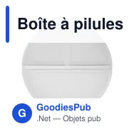 Boîte à pilules personnalisable avec logo - 3 compartiments - Miniature 2