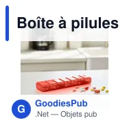 Boîte à pilules personnalisable avec logo - 7 compartiments Chuks - Miniature 2