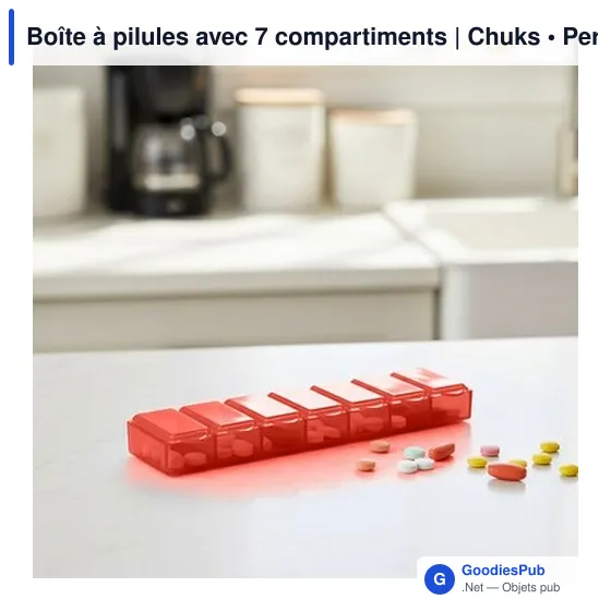 Boîte à pilules personnalisable avec logo - 7 compartiments Chuks - Image 2