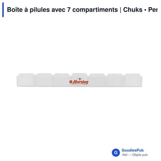 Boîte à pilules personnalisable avec logo - 7 compartiments Chuks - Image 11