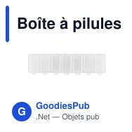 Boîte à pilules personnalisable avec logo - 7 compartiments Chuks - Miniature 12
