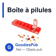 Boîte à pilules personnalisable avec logo - 7 compartiments Chuks - Miniature 3
