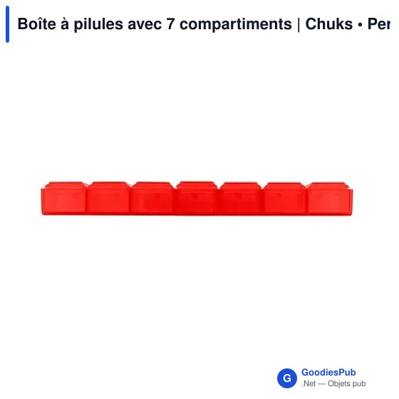 Boîte à pilules personnalisable avec logo - 7 compartiments Chuks - Image 4