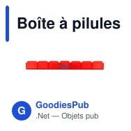 Boîte à pilules personnalisable avec logo - 7 compartiments Chuks - Miniature 5