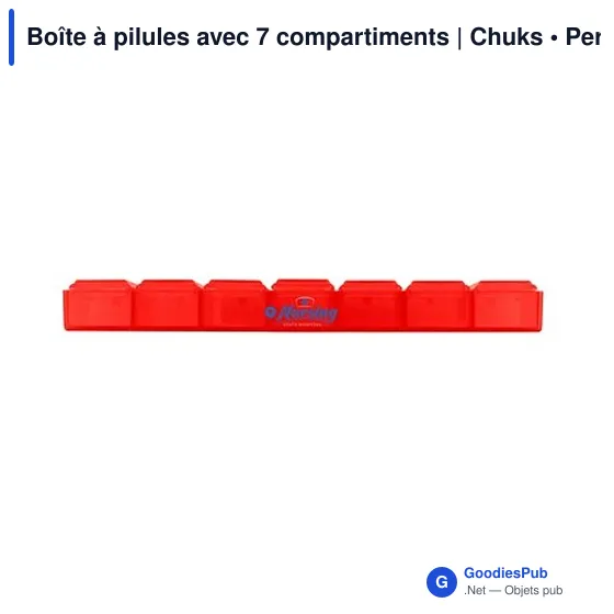 Boîte à pilules personnalisable avec logo - 7 compartiments Chuks - Image 5