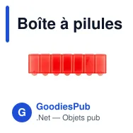 Boîte à pilules personnalisable avec logo - 7 compartiments Chuks - Miniature 6