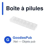 Boîte à pilules personnalisable avec logo - 7 compartiments Chuks - Miniature 7