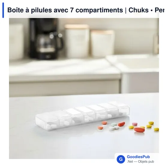 Boîte à pilules personnalisable avec logo - 7 compartiments Chuks - Image 8