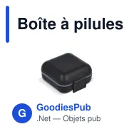 Boîte à pilules personnalisable compacte en PP avec logo - Compact - Miniature 2