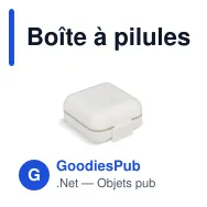 Boîte à pilules personnalisable compacte en PP avec logo - Compact - Miniature 4