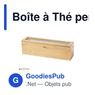 Boîte à Thé personnalisable en bambou avec logo - Zirkony - Miniature 1