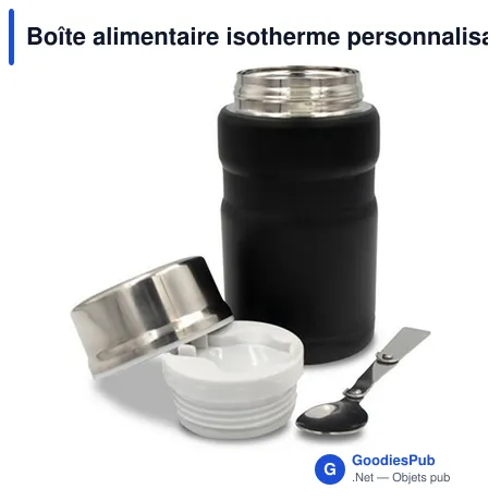 Boîte alimentaire isotherme personnalisable avec logo - Air Gifts 650 ml