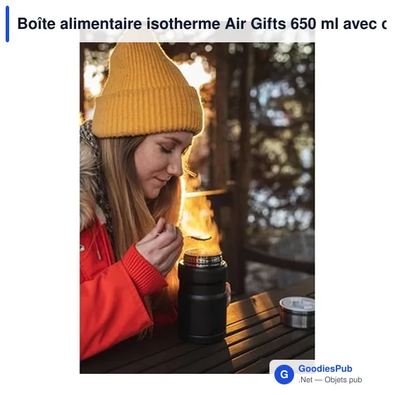 Boîte alimentaire isotherme personnalisable avec logo - Air Gifts 650 ml - Image 2