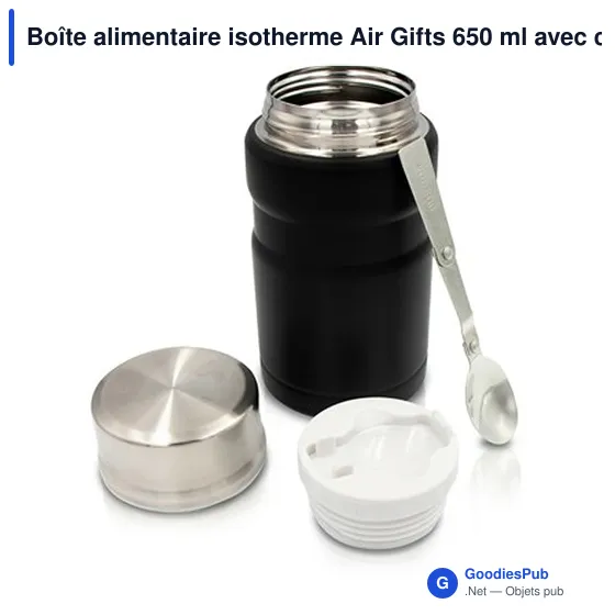 Boîte alimentaire isotherme personnalisable avec logo - Air Gifts 650 ml - Image 5
