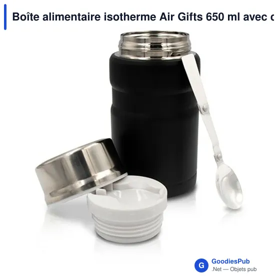 Boîte alimentaire isotherme personnalisable avec logo - Air Gifts 650 ml - Image 6