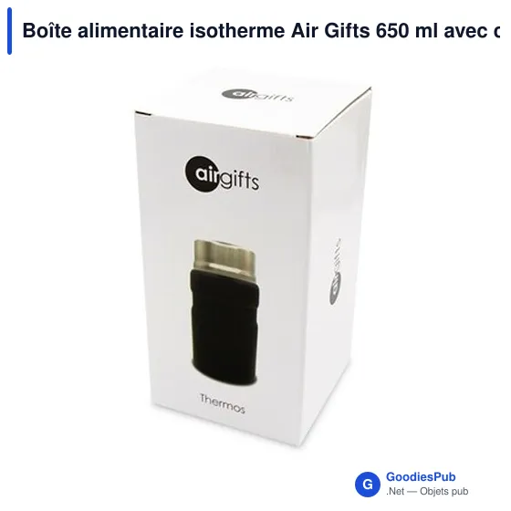 Boîte alimentaire isotherme personnalisable avec logo - Air Gifts 650 ml - Image 9